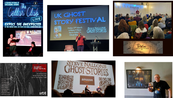 Steve on stage talking about ghost stories
