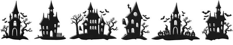 haunted houses side by side
