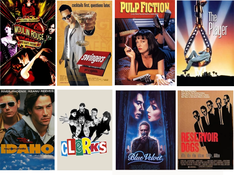 post modern collection of film posters