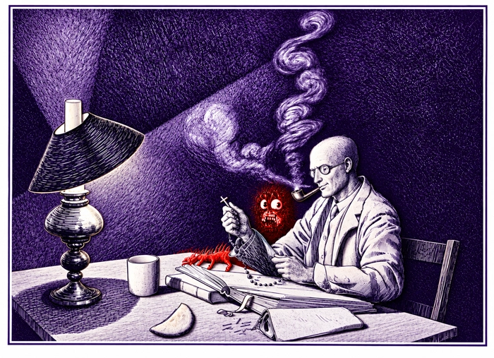 James Mcbryde illustration for Canon Alberic scrapbook