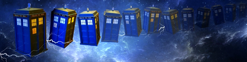 Tardis with lightning