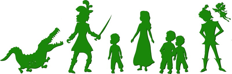 peter pan line of characters from the play