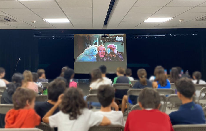 Steve talking to class in Cuba