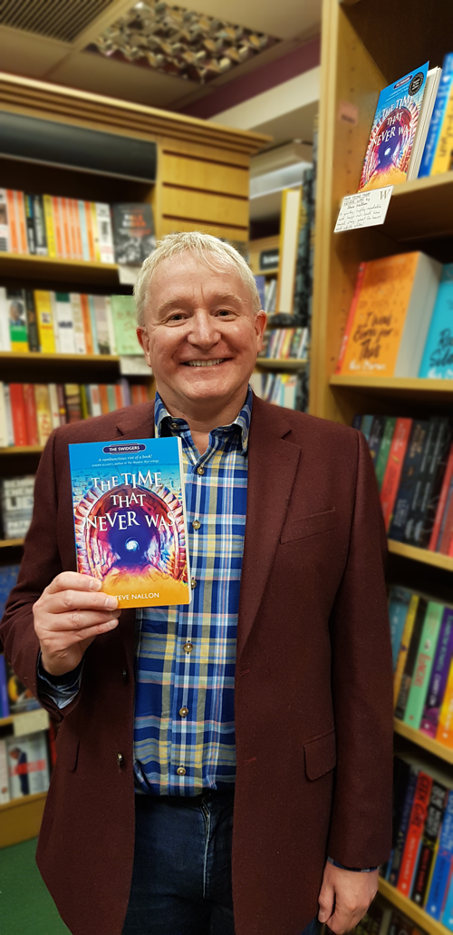 Steve Nallon with swidgers book