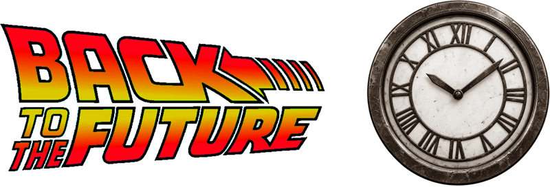 back to the Future posters plus clock