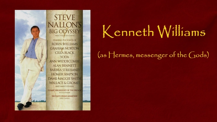 Kenneth Williams as Hermes, messenger of the Gods
