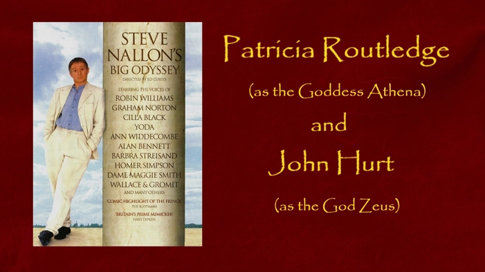 Patricia Routledge as the Goddess Athena and John Hurt as the God Zeus
