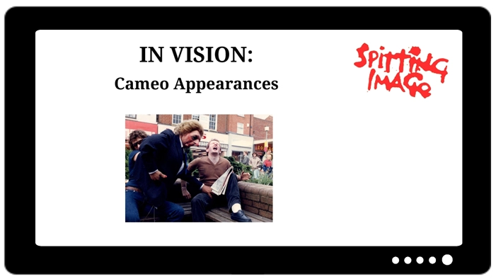 Cameo Appearances from the SPITTING IMAGE cast.  