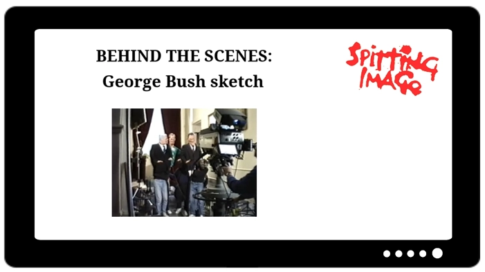 Behind the scenes footage George Bush sketch.  
