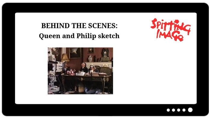 Behind the scenes footage Queen and Philip Sketch. 
